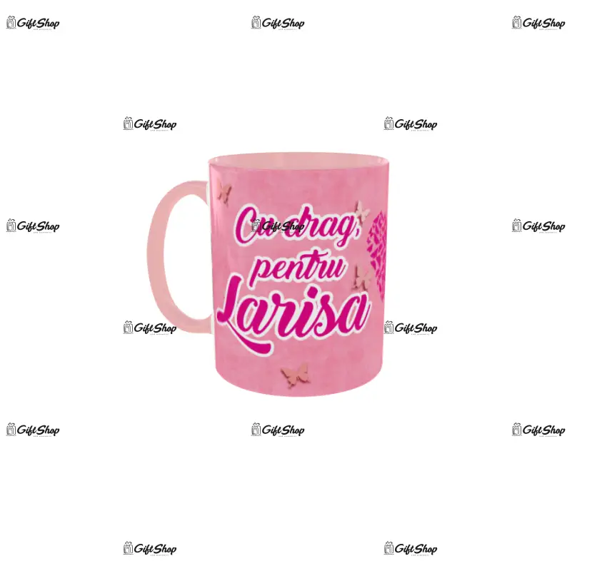 Cu drag pentru (numele), cana personalizata cu poza si text, 330ml, model 3370